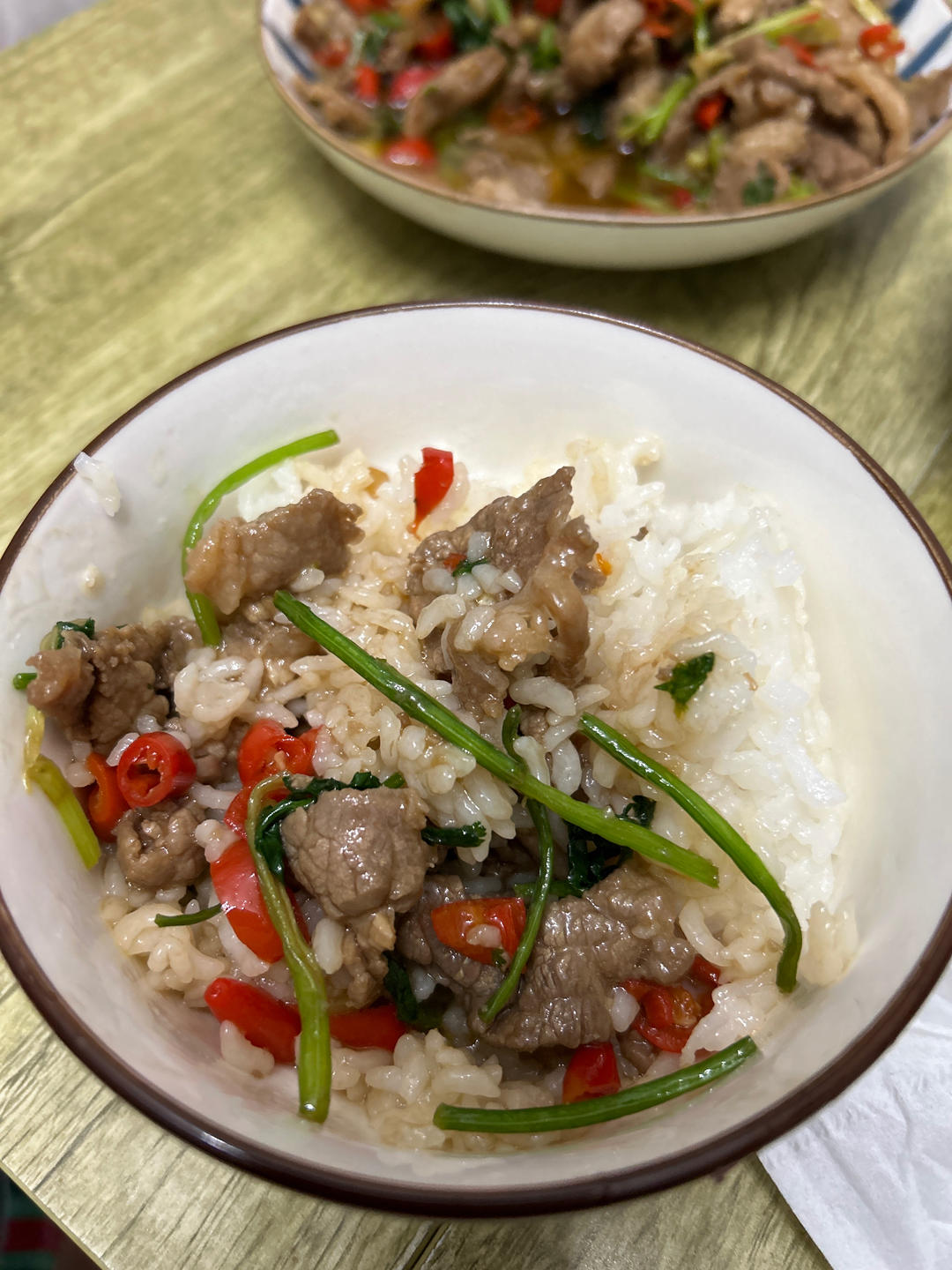 香菜炒牛肉，香辣下饭，爱吃香菜的朋友看过来，拌饭绝了