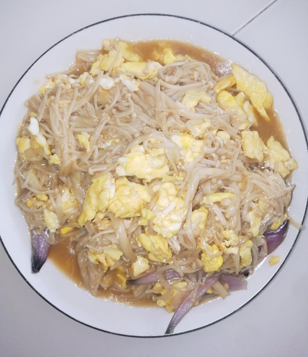 金针菇炒鸡蛋