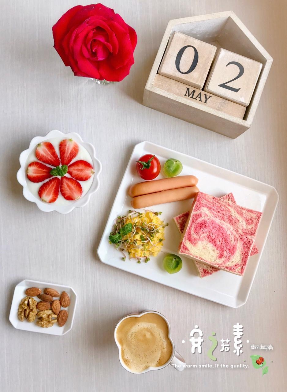 汤种抹茶大理石纹吐司（水立方模）