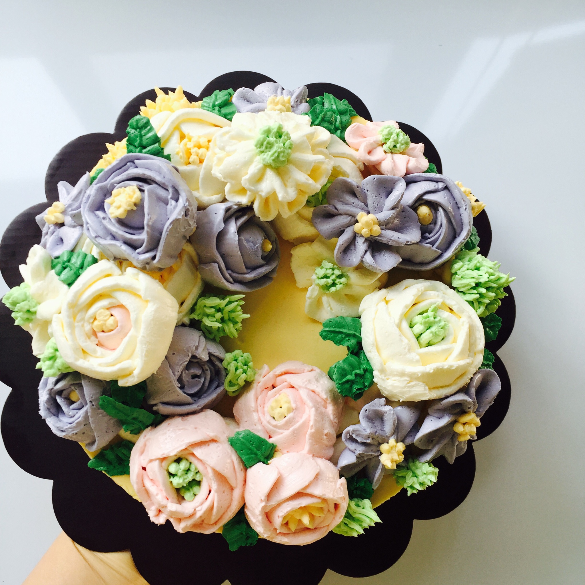 韩式奶油霜裱花蛋糕