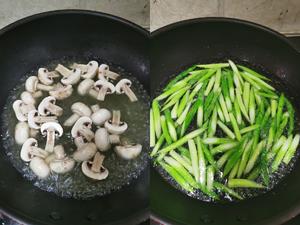 纯素食无五辛：口蘑炒芦笋的做法 步骤2