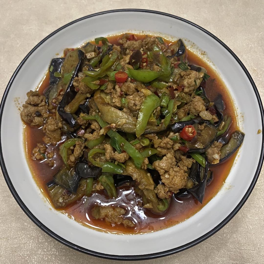 红烧肉沫茄子