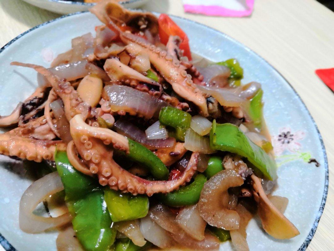 爆炒香辣章鱼干