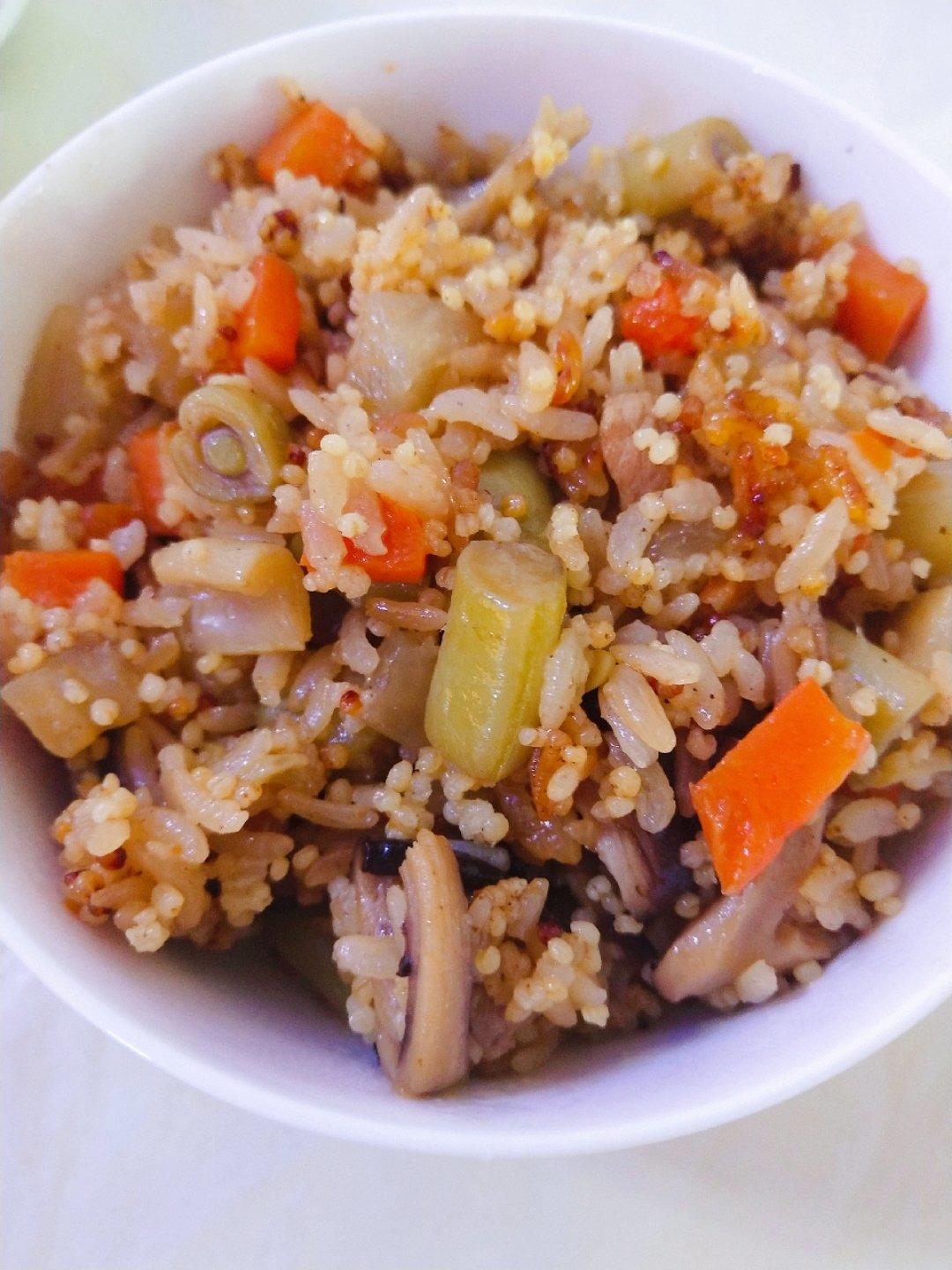 豆角焖饭