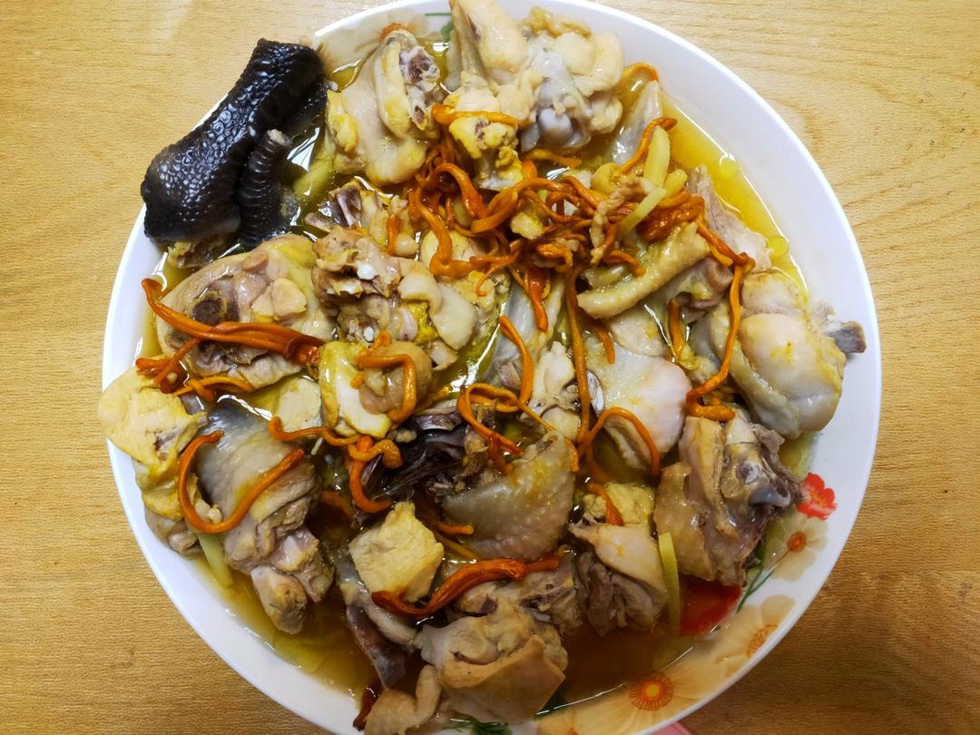虫草花蒸鸡