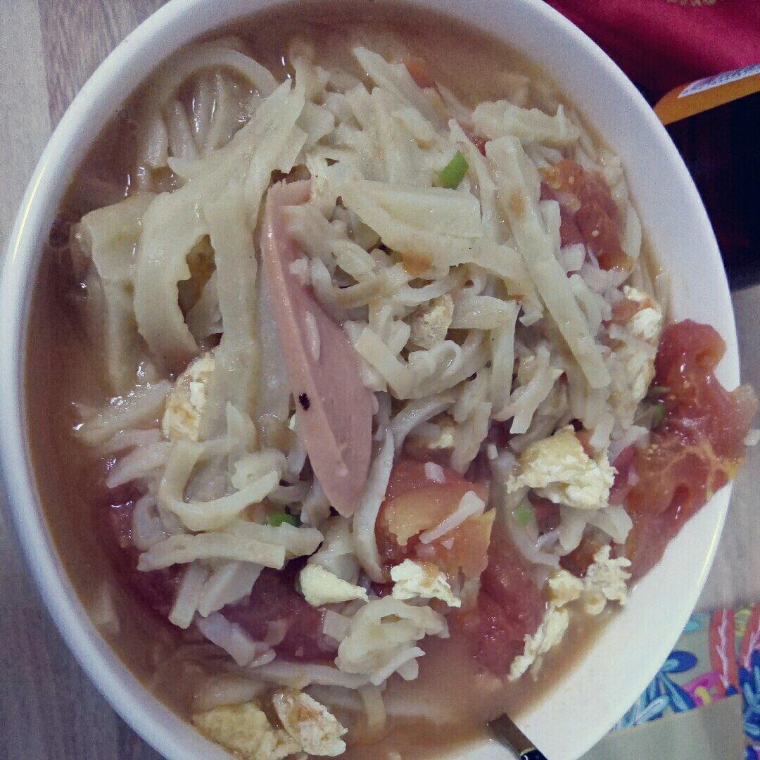 西红柿鸡蛋烩饼