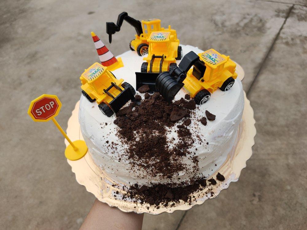 挖掘机蛋糕
