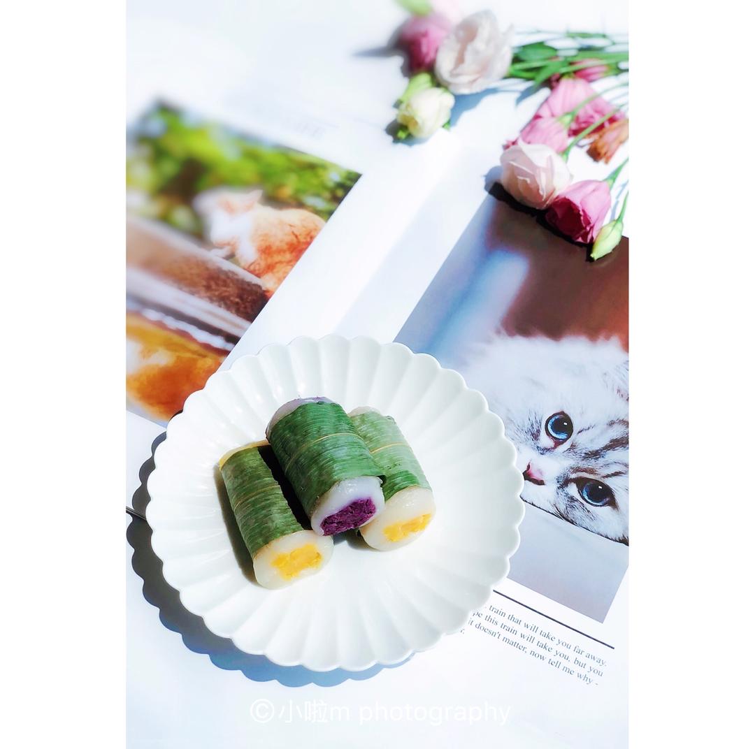 紫薯、红薯糯米卷