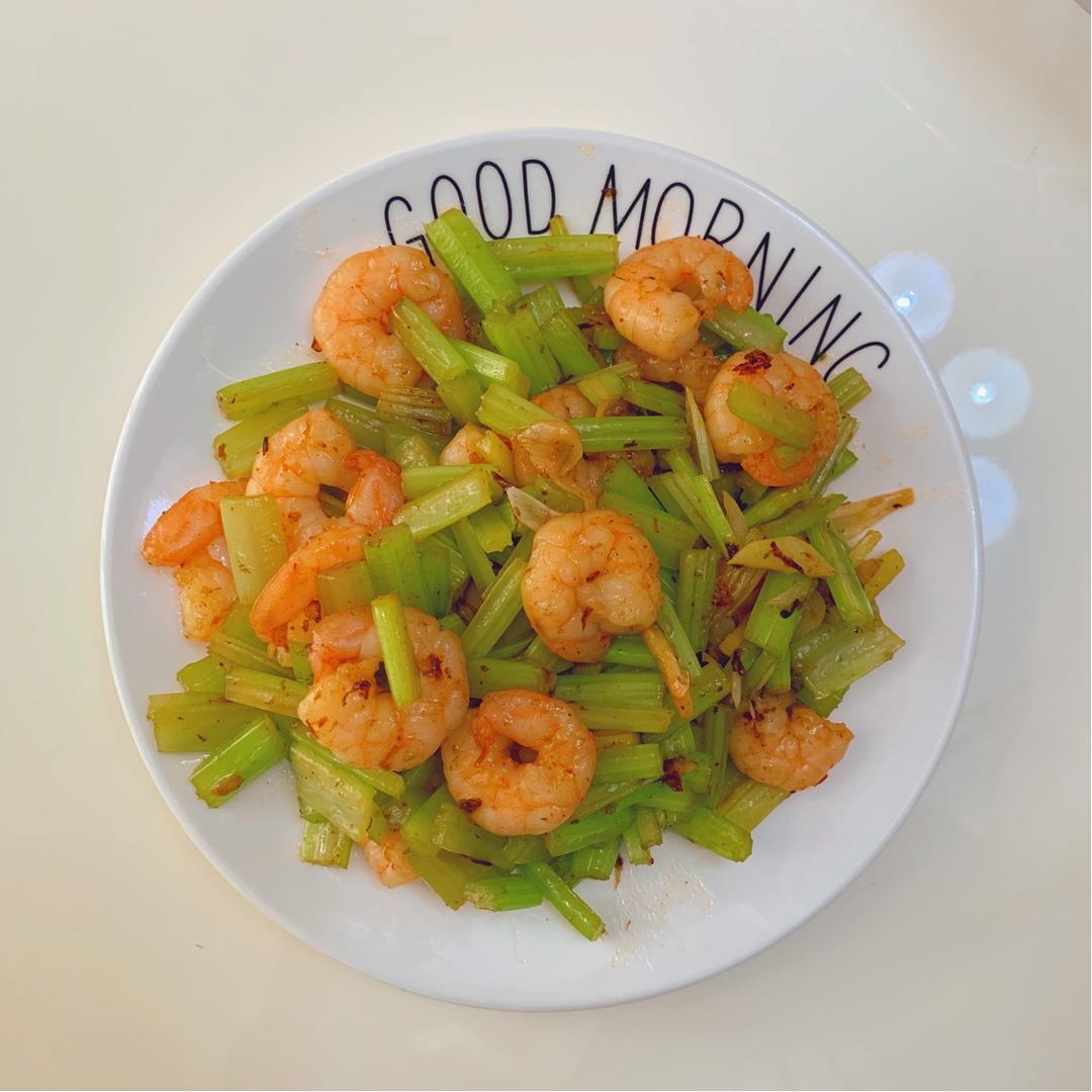 西芹炒虾仁