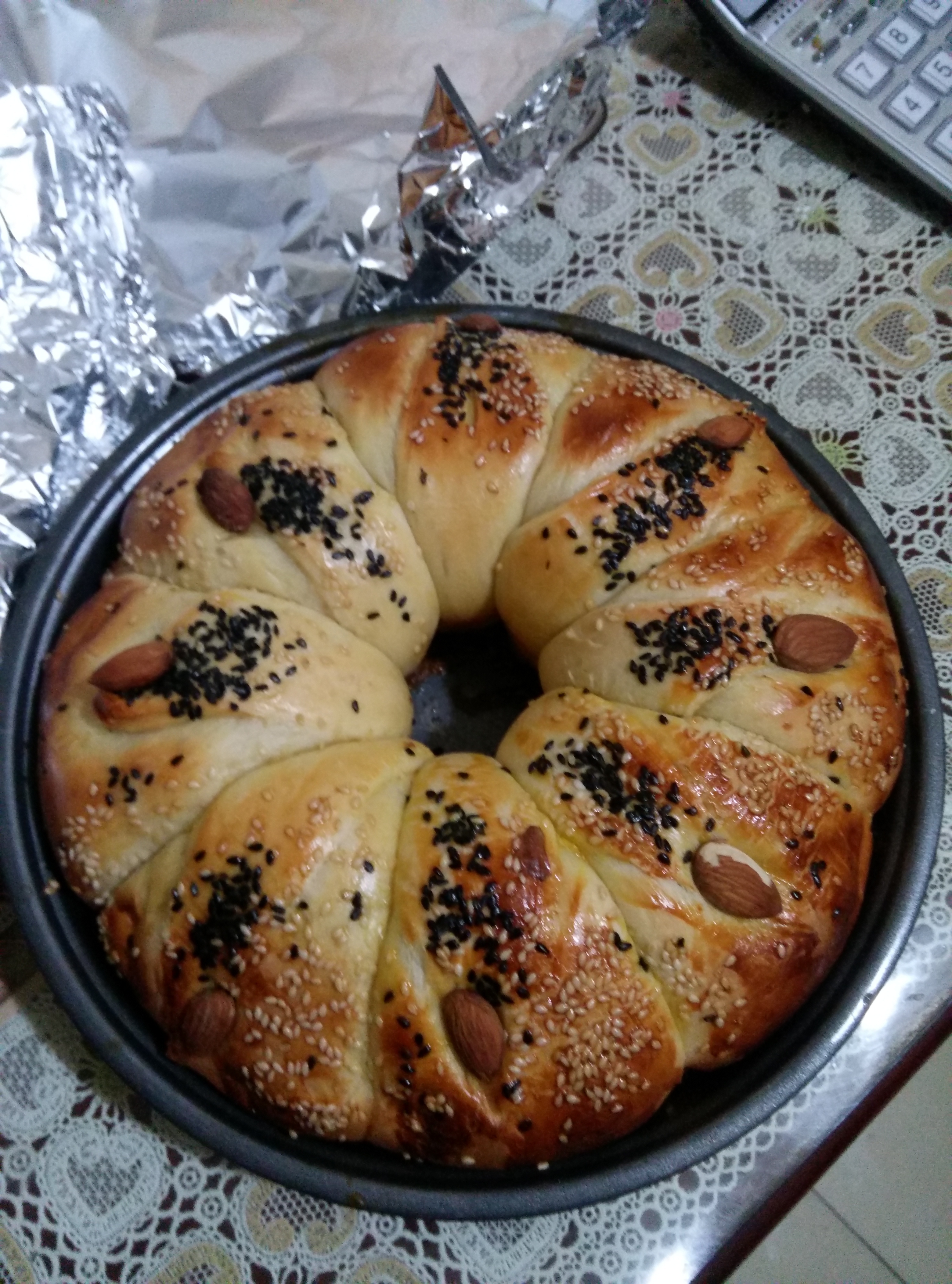 皇冠花朵面包（面包机版和面）