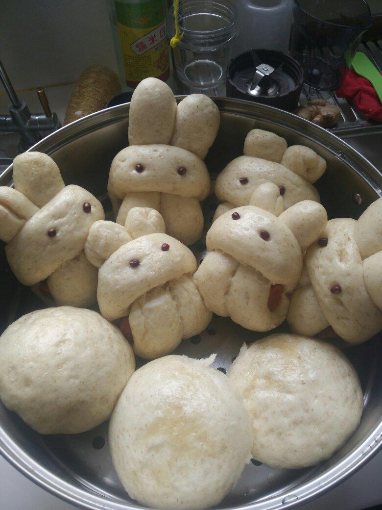 兔子香肠馒头（一次发酵）