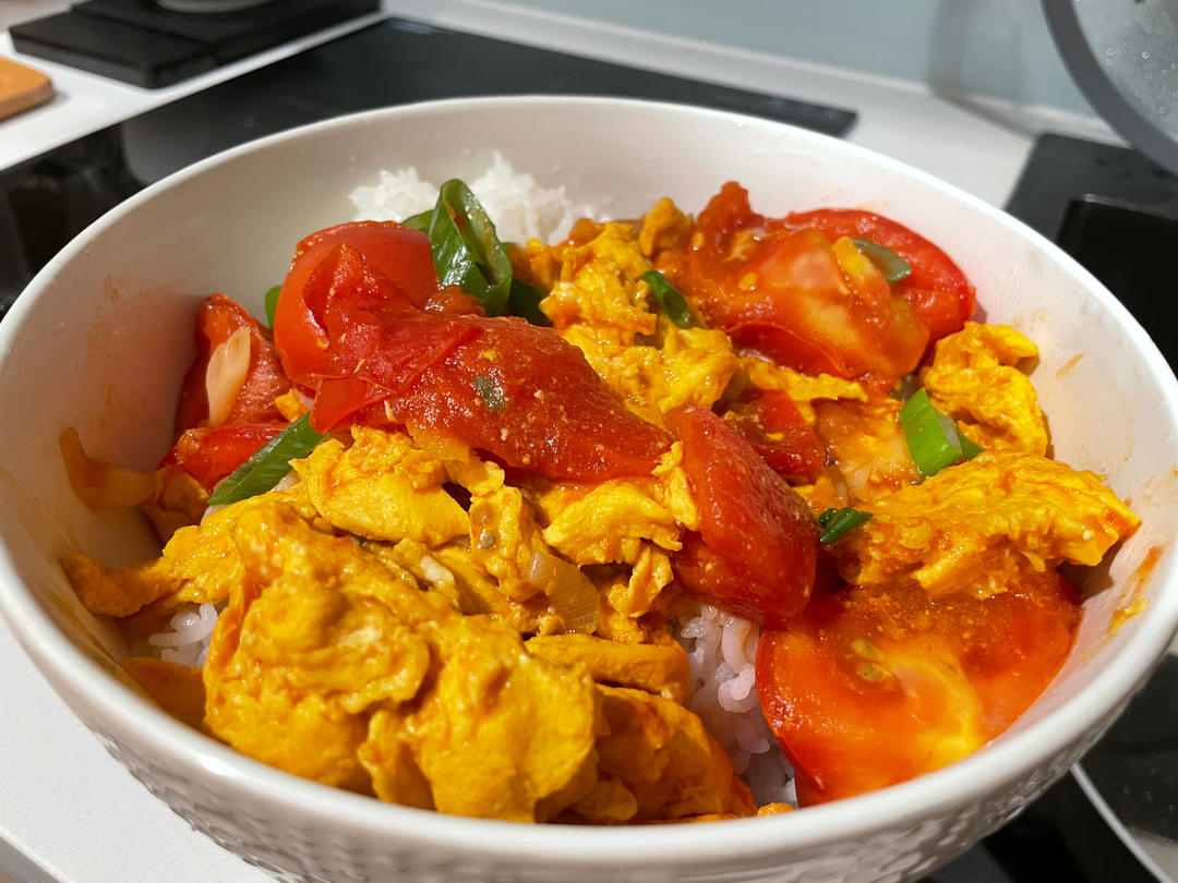 番茄炒鸡蛋（超浓的番茄味）