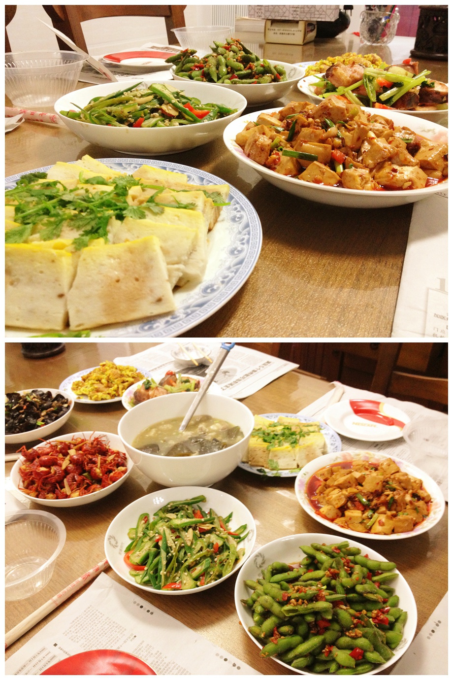 馒头家的小尘做的家里的一餐