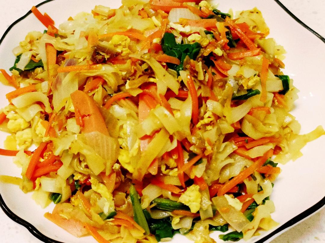 低脂饱腹的炒河粉的做法