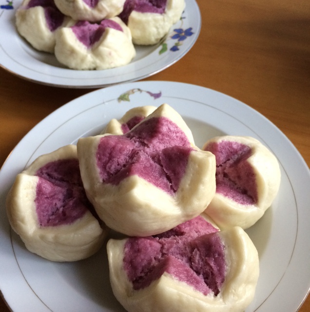 紫薯花开馒头