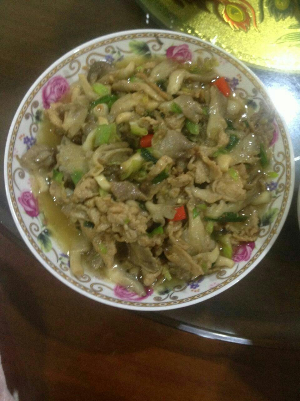 秀珍菇炒肉片