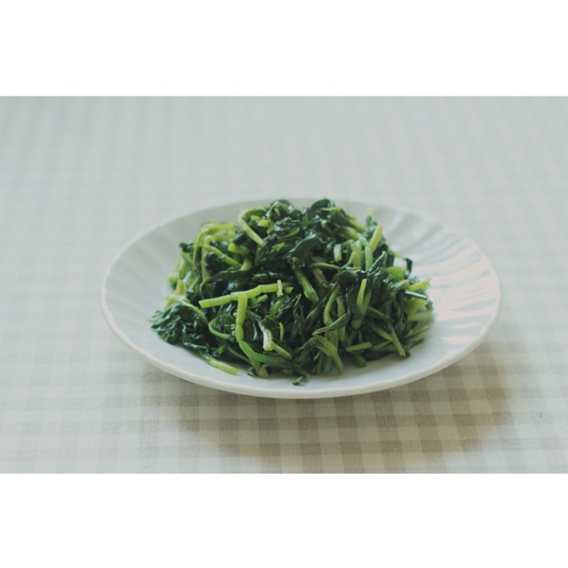 局局做的肉末炒苦叶菜