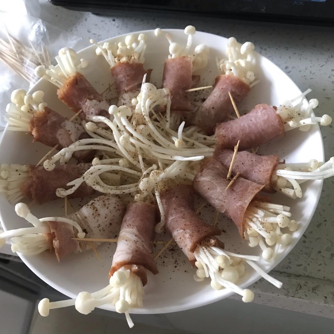 培根金针菇卷（烤箱）