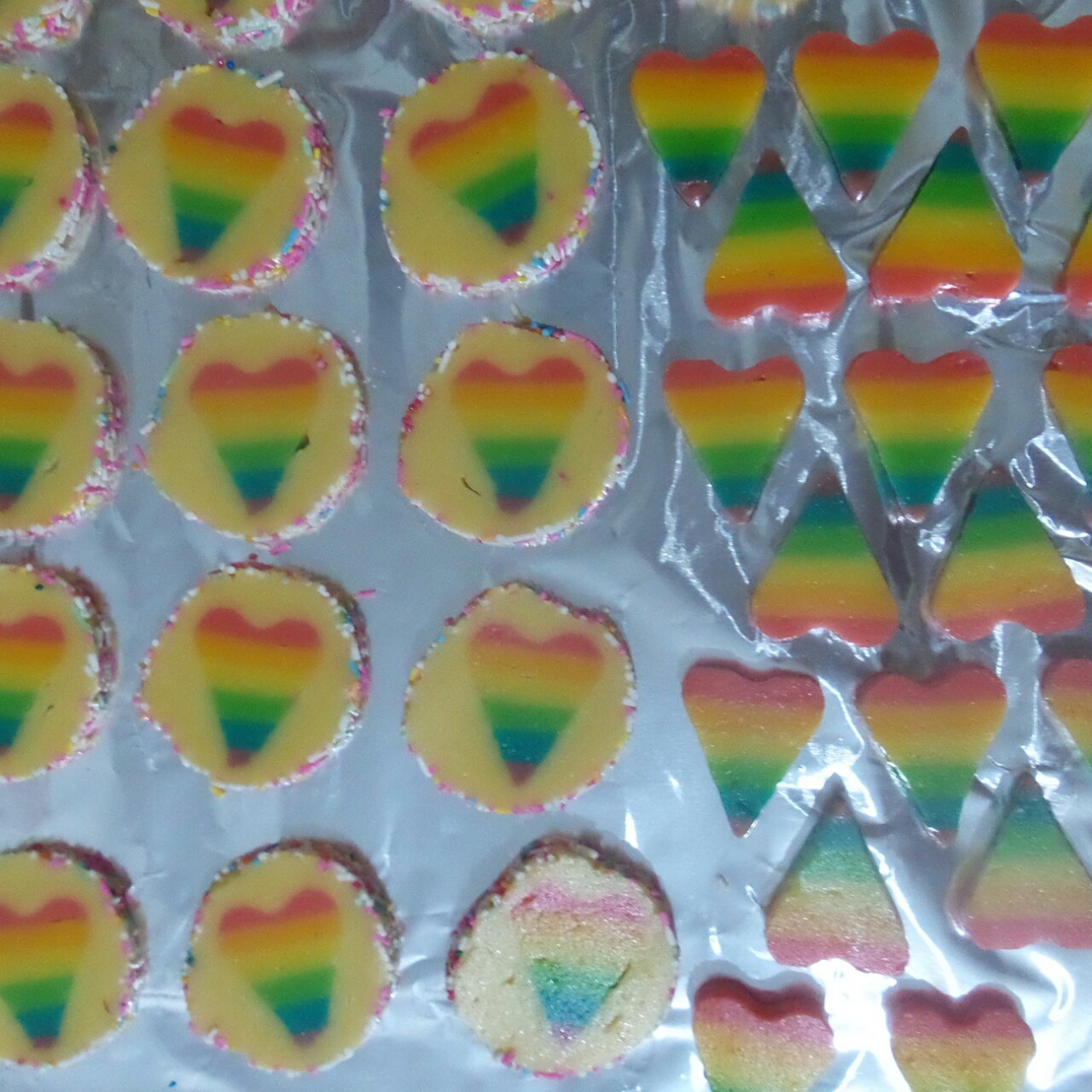 绝对惊呆所有人的彩虹心曲奇（26张超详细图步骤绝对良心）