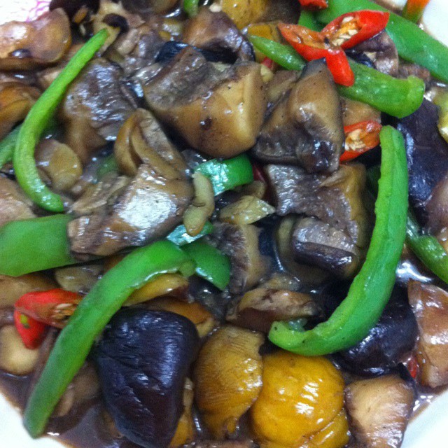 香菇烧栗子