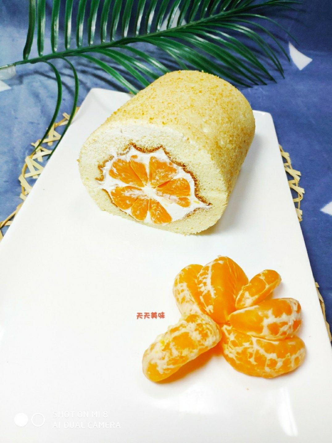 半个桔子卷（蜂蜜蛋糕体）