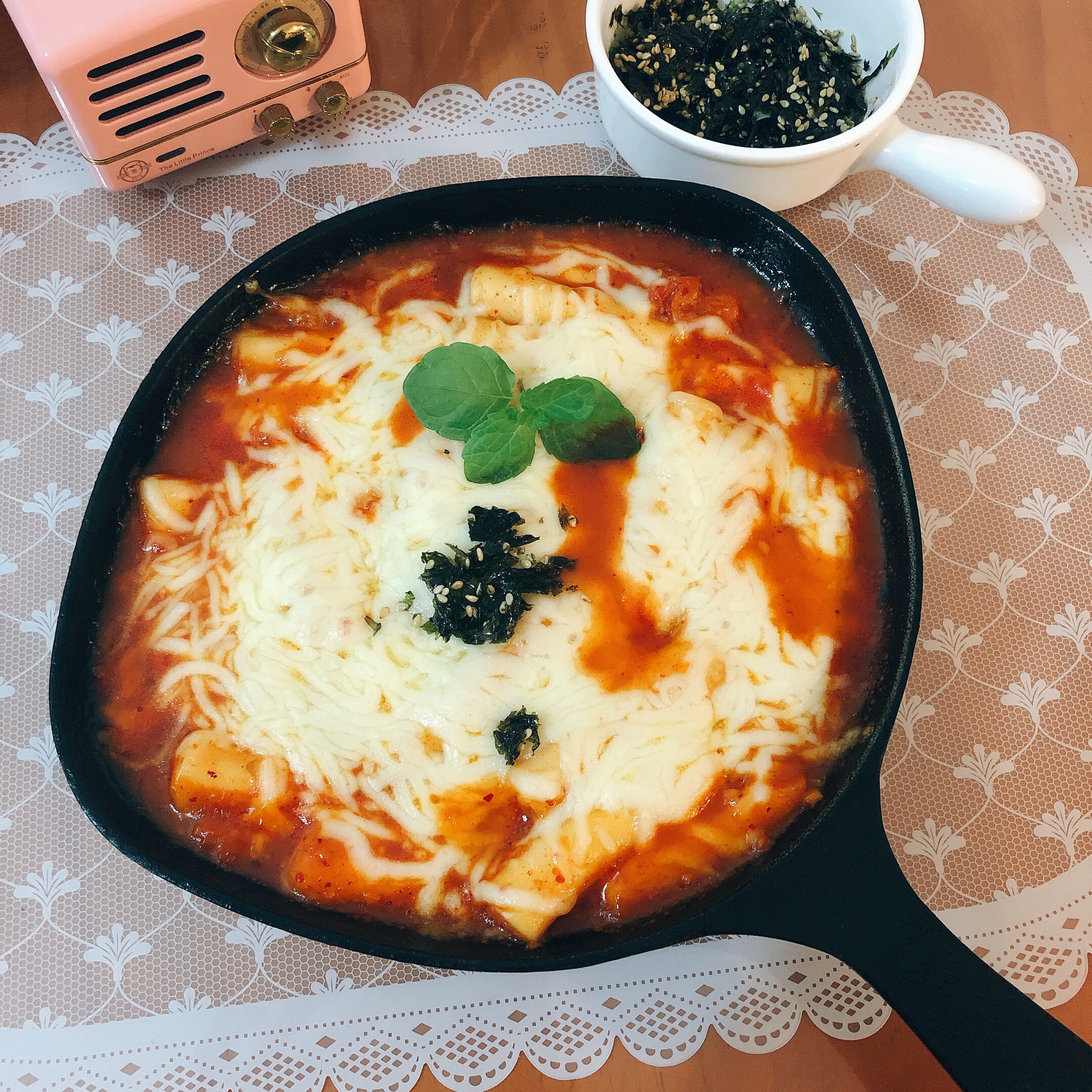韩式泡菜炒年糕(芝士焗)的做法