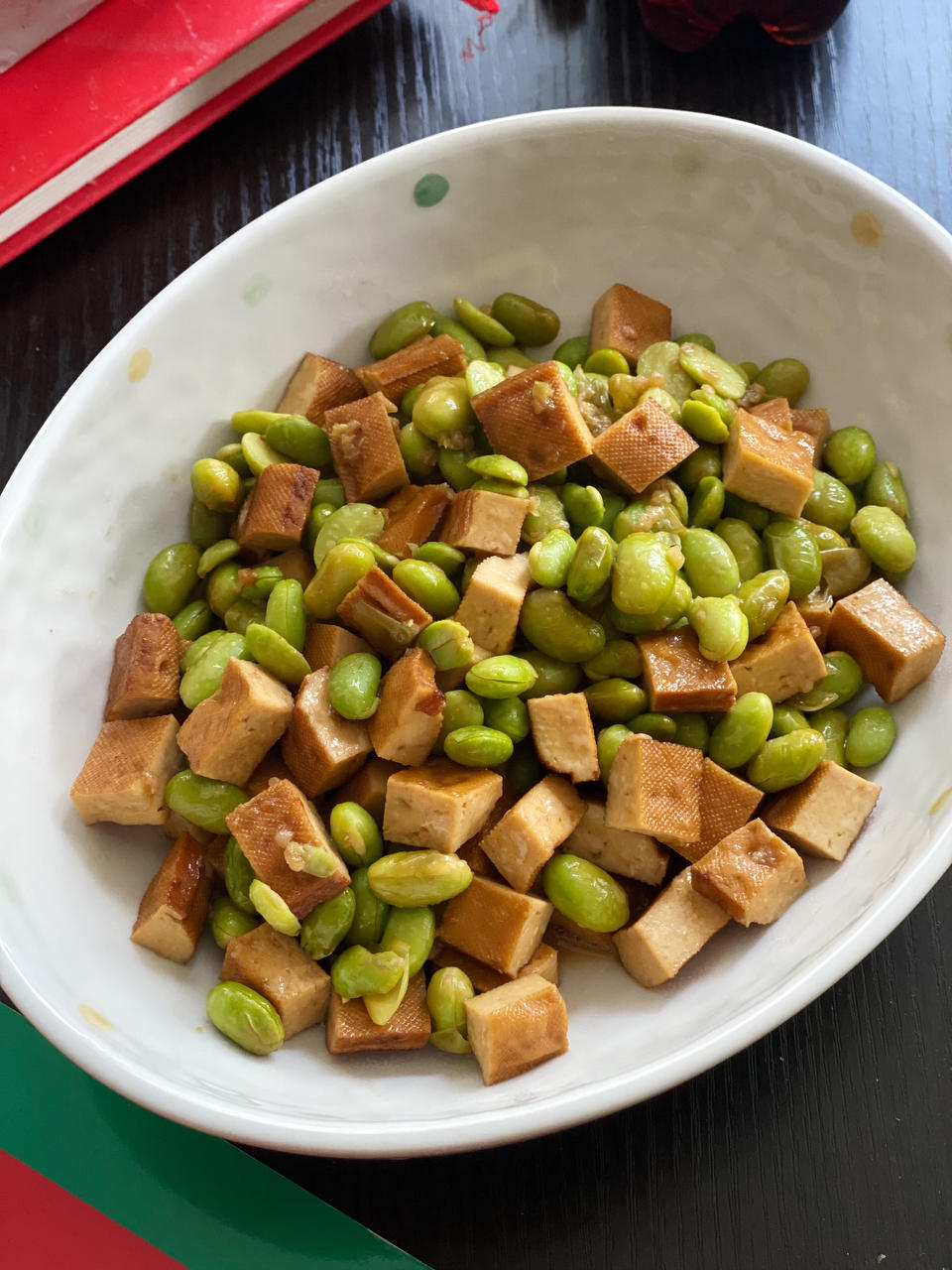 毛豆炒五香豆干