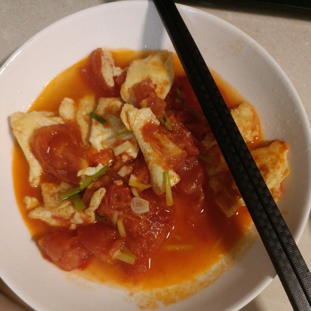 番茄炒鸡蛋（超浓的番茄味）