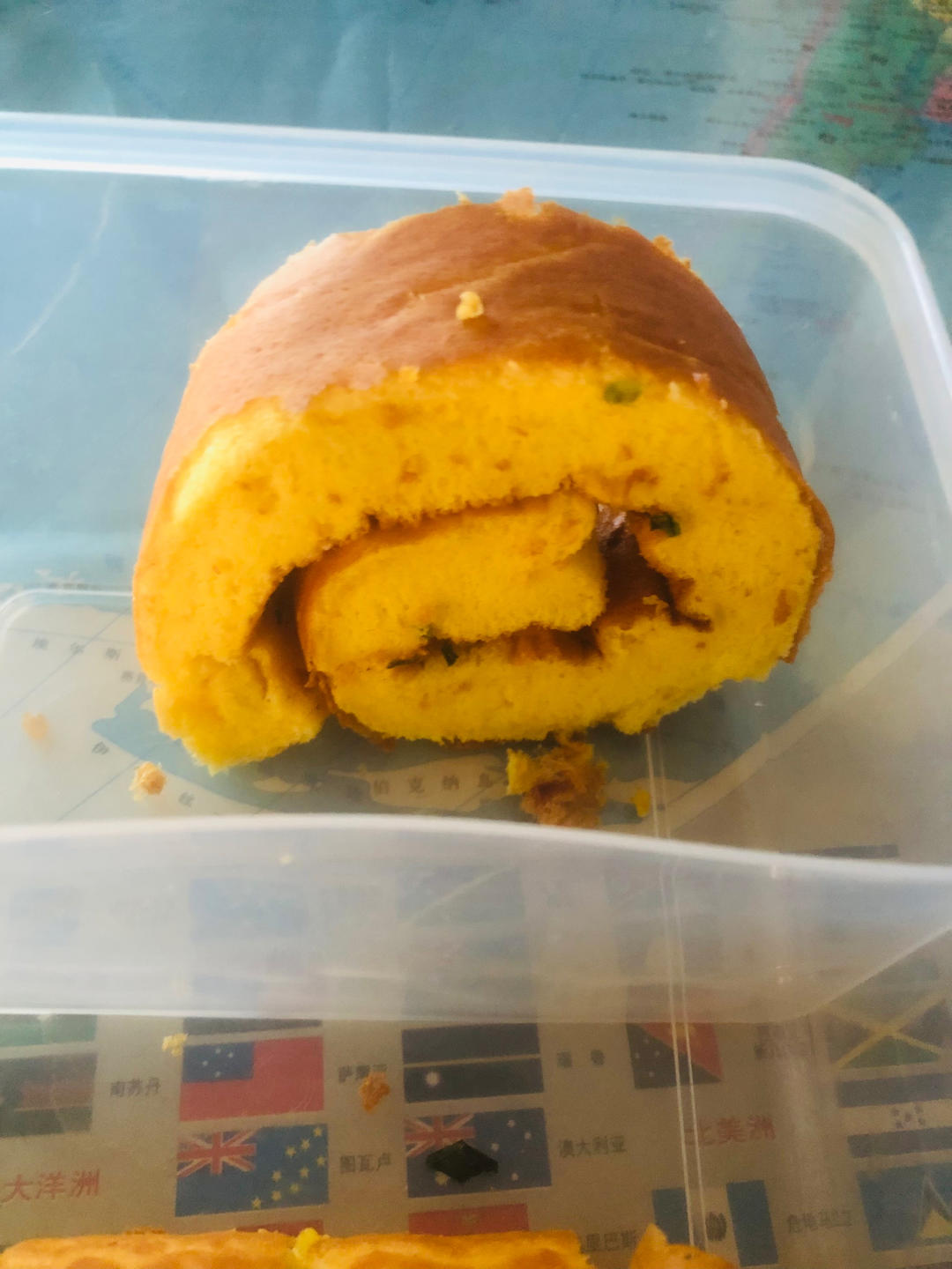 香葱海苔肉松芝麻蛋糕卷
