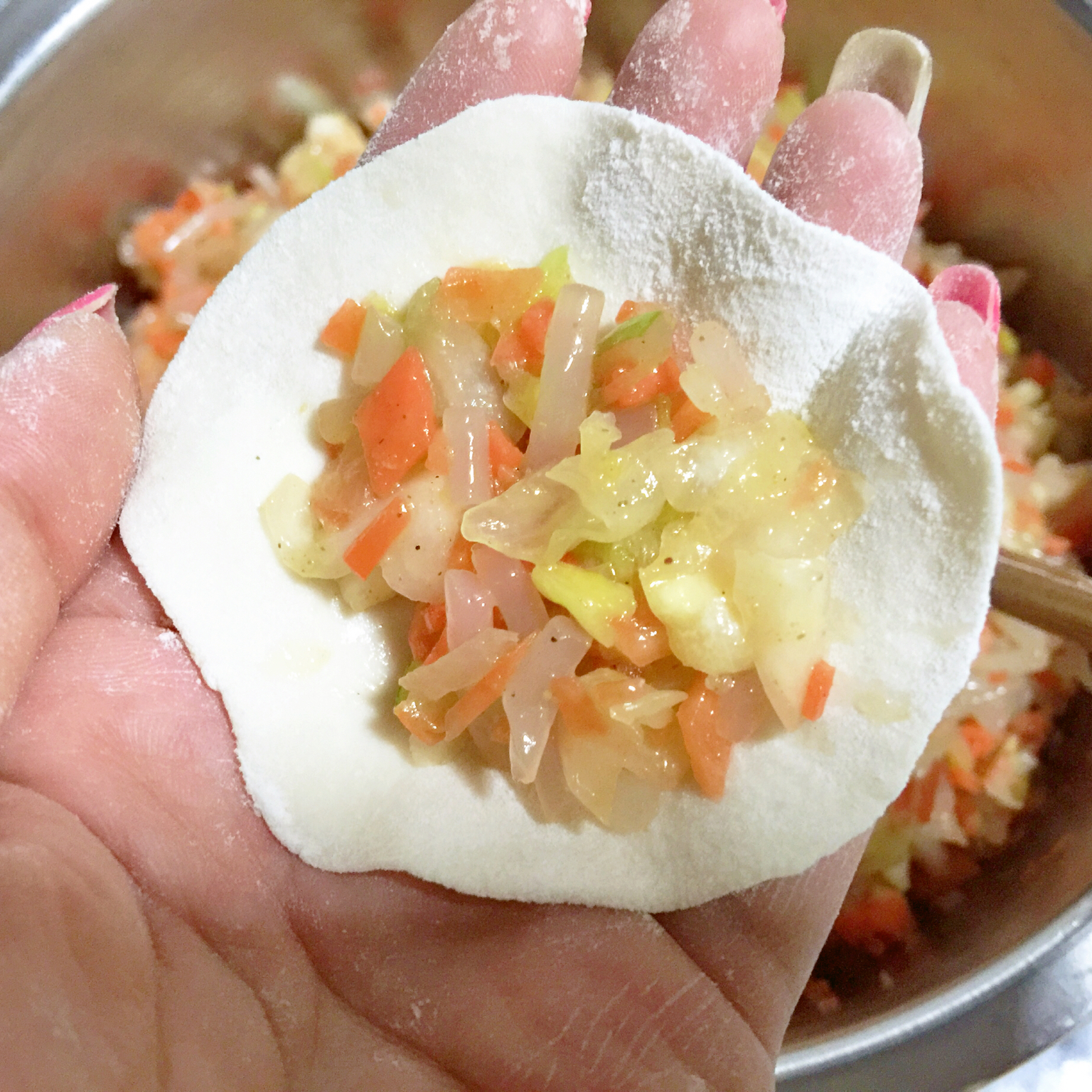胡萝卜包菜粉条饺子