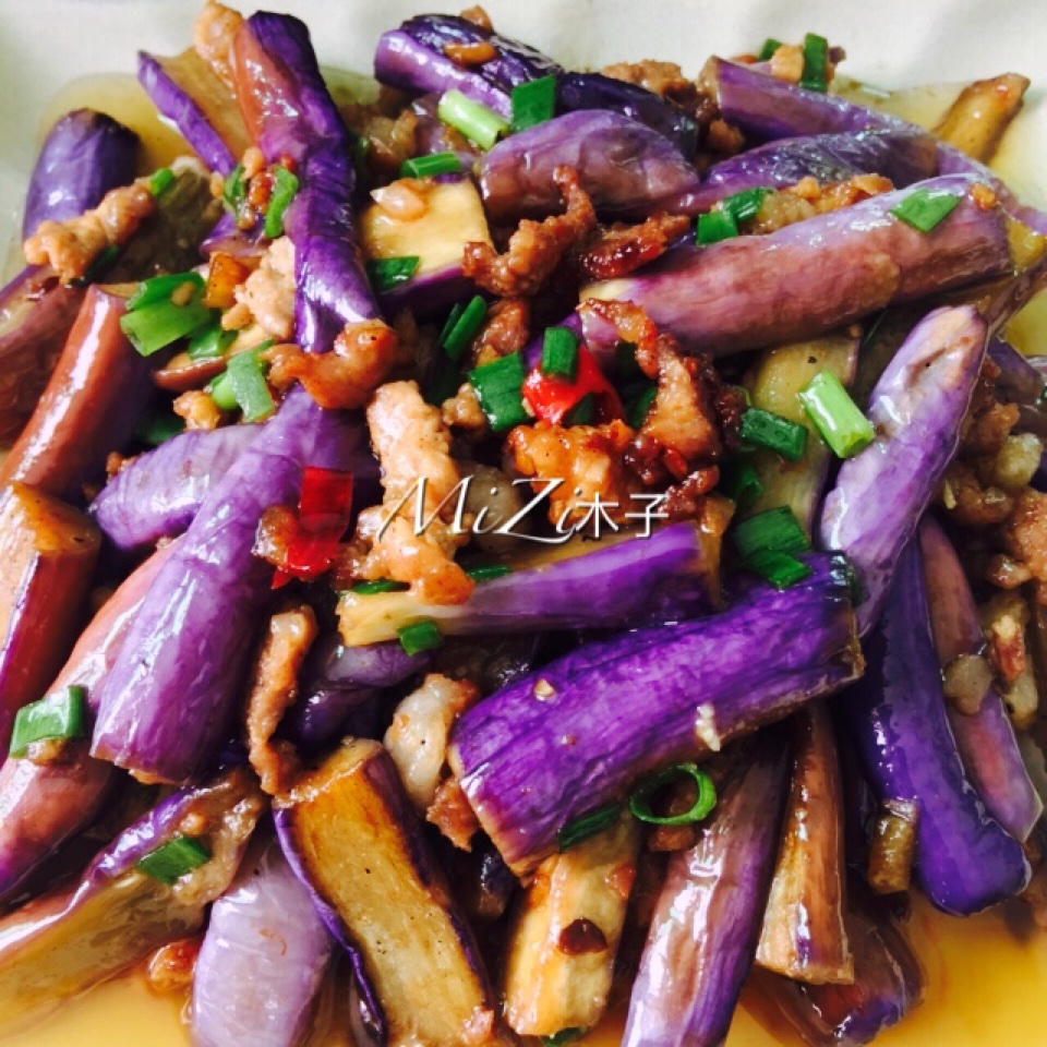 红烧肉沫茄子