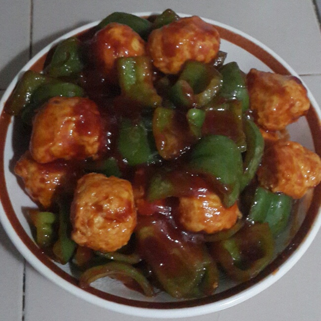 酸酸甜甜【茄汁鸡肉丸】