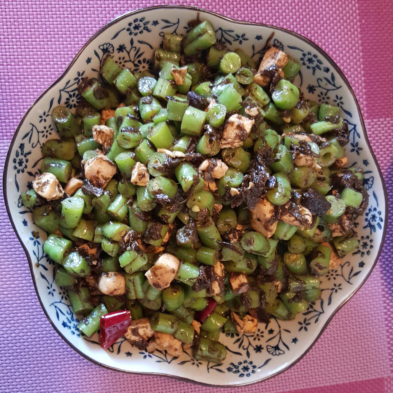 榄菜肉末四季豆