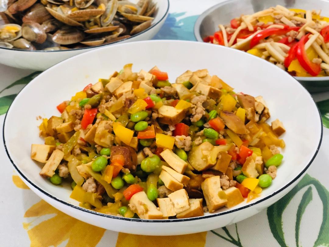 肉末毛豆炒香干