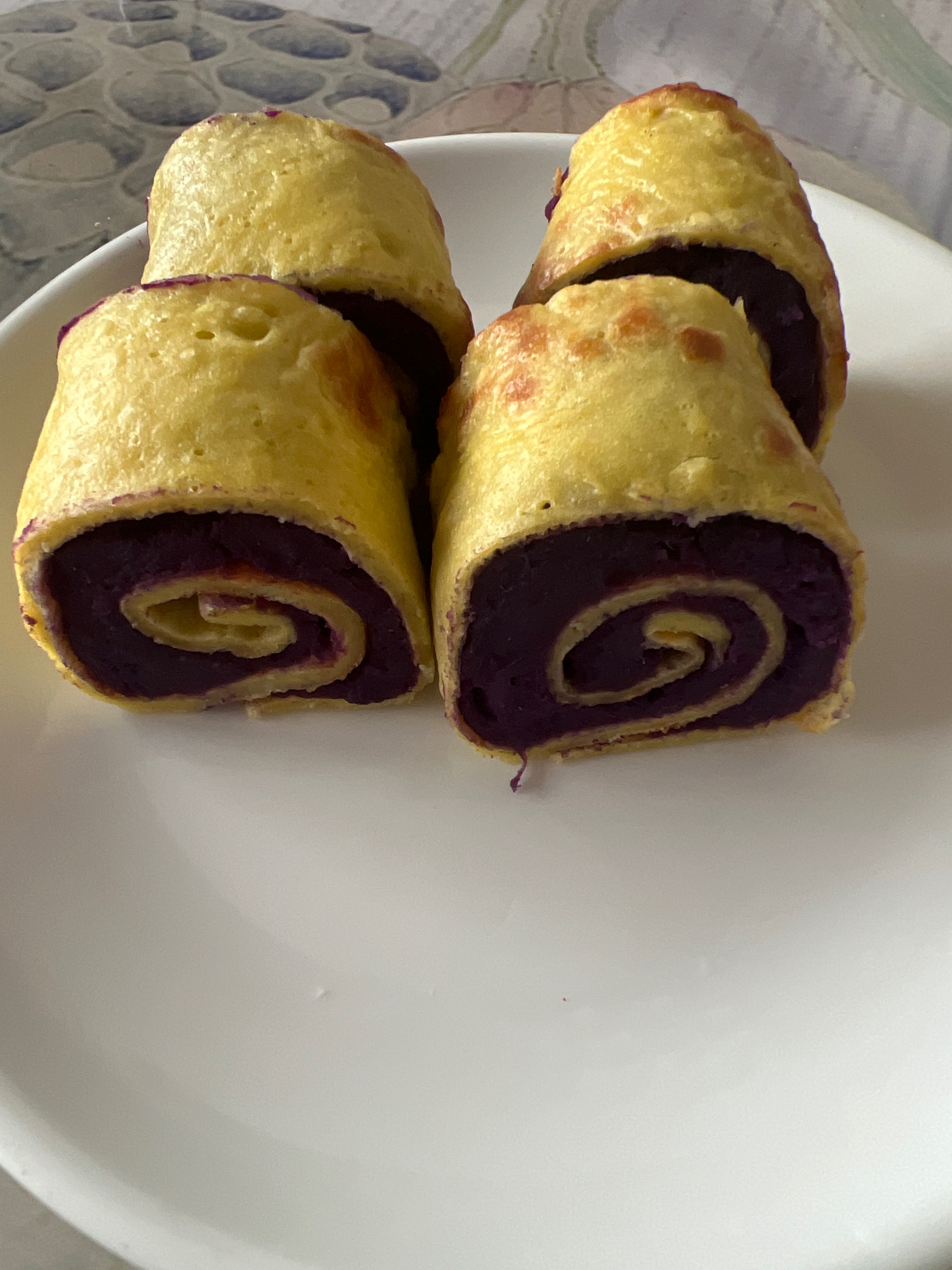 紫薯鸡蛋卷（宝宝早餐食谱）