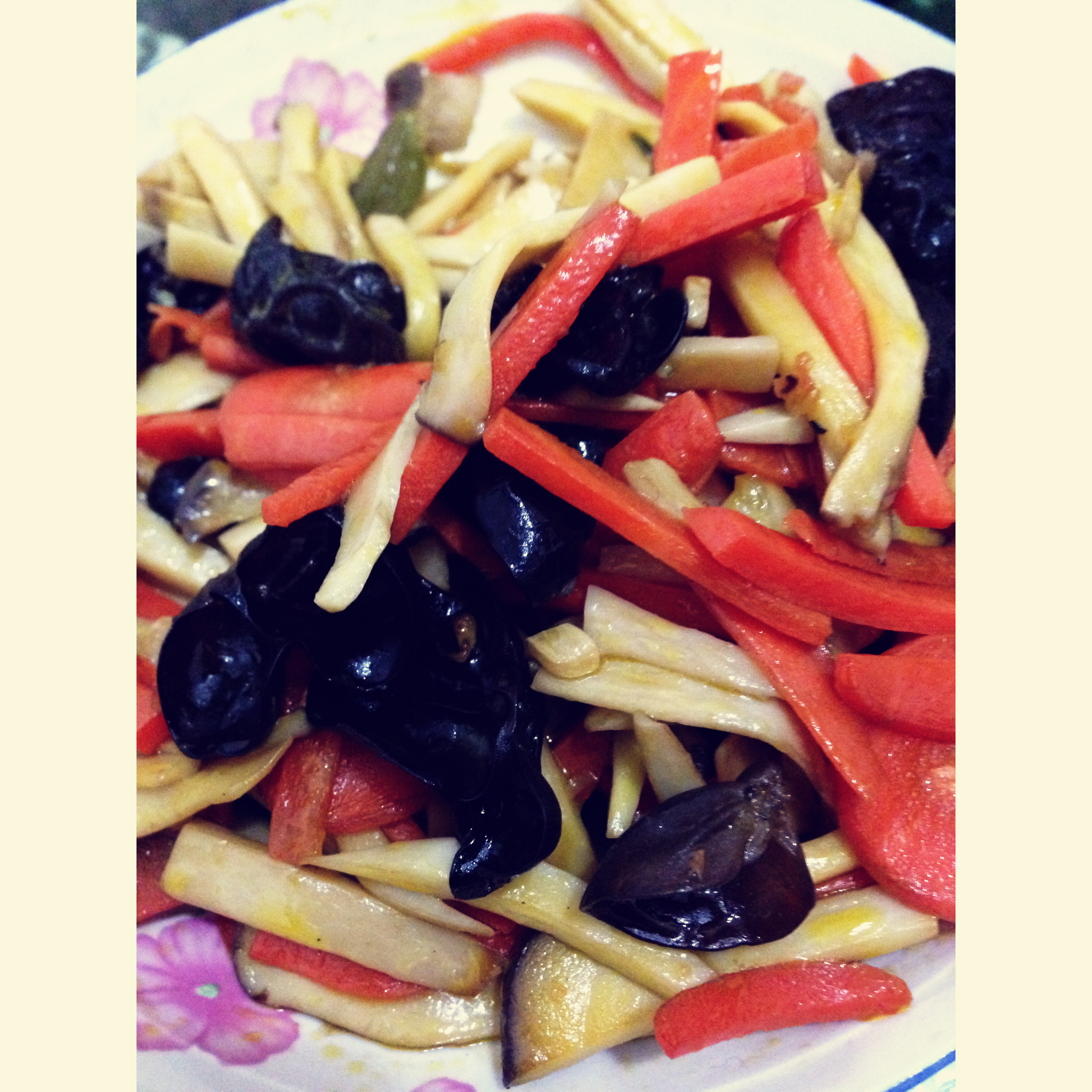 青椒素炒杏鲍菇