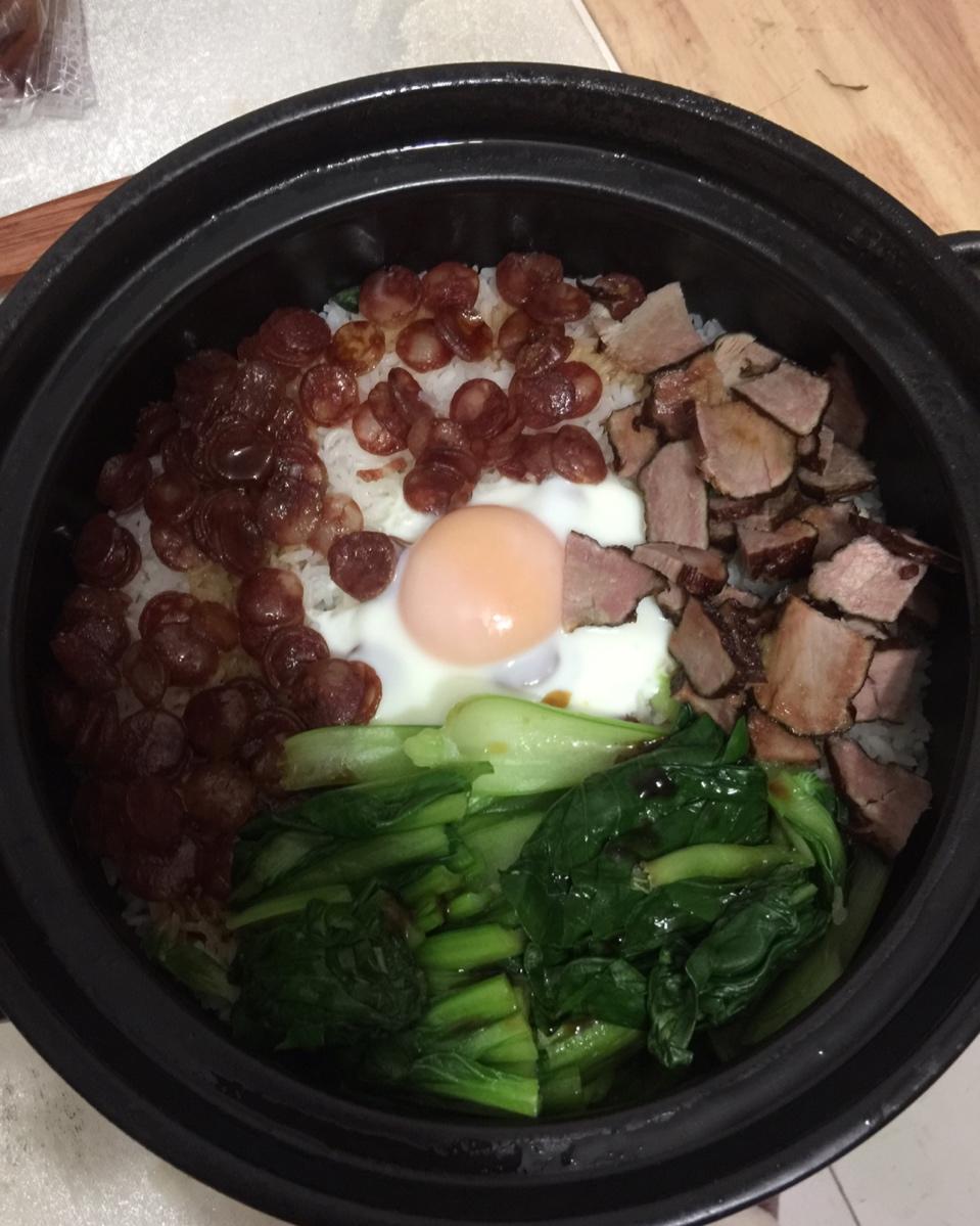 香喷喷的🍲腊肠煲仔饭（砂锅版）超简单神速