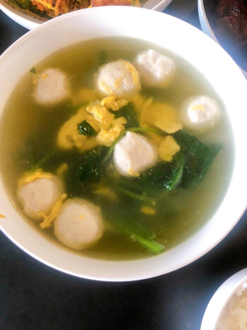 ting2003做的菠菜鹌鹑蛋汤