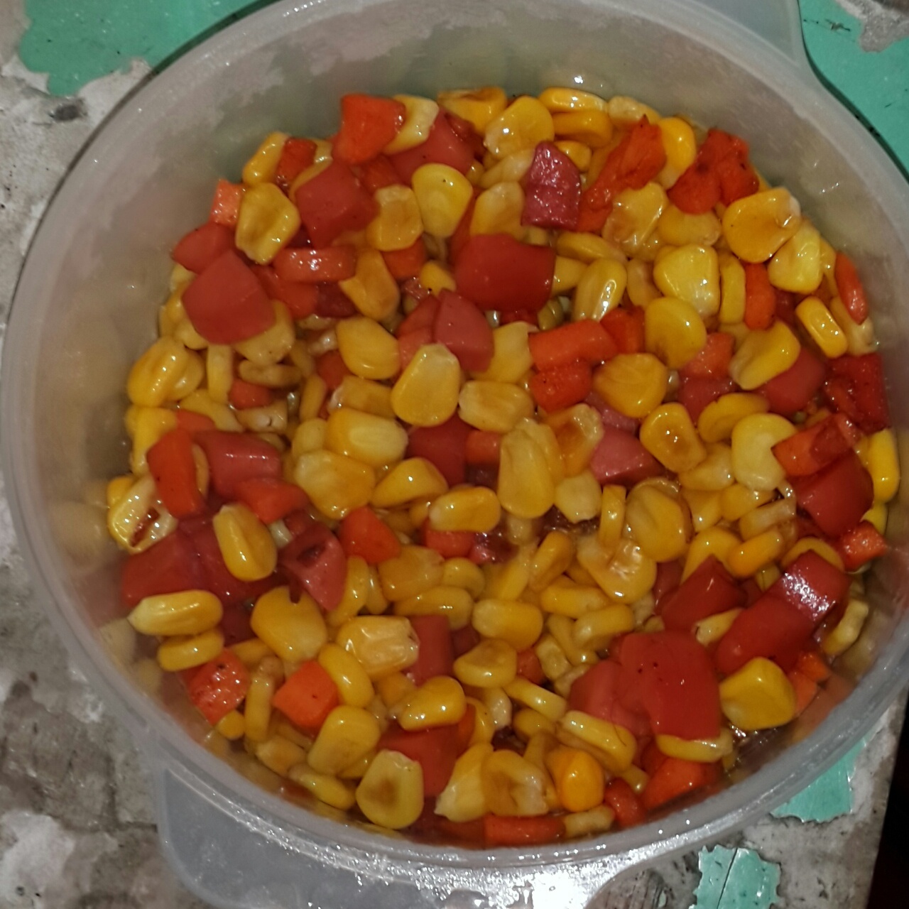 玉米胡萝卜炒香肠