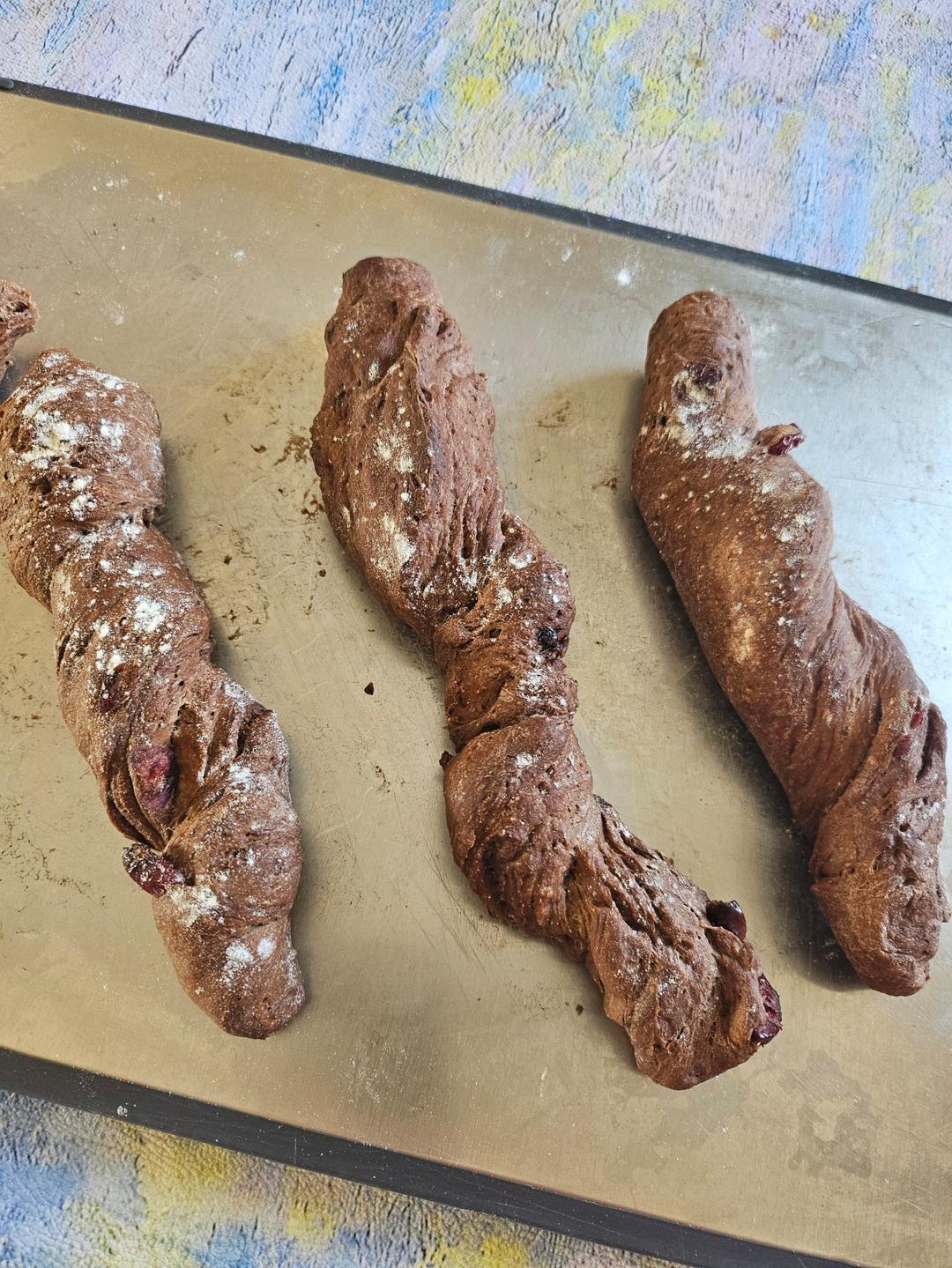 『超香的』全麦可可坚果棒|超级简单的扭棍面包