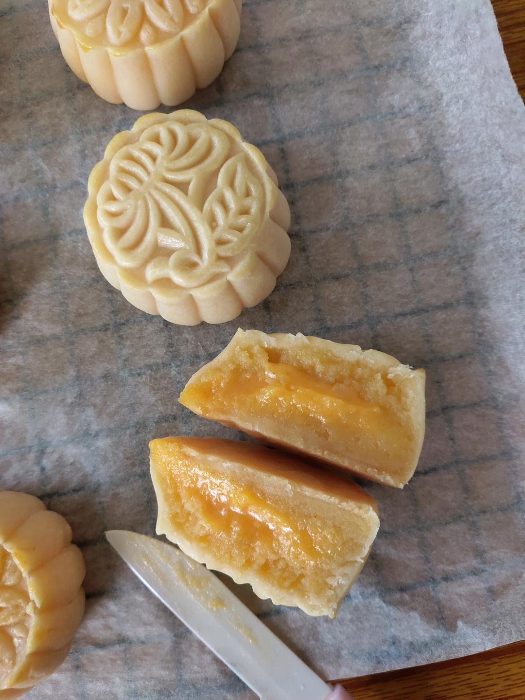 流心奶黄月饼（无吉士粉/转化糖浆版本）【曼食慢语】
