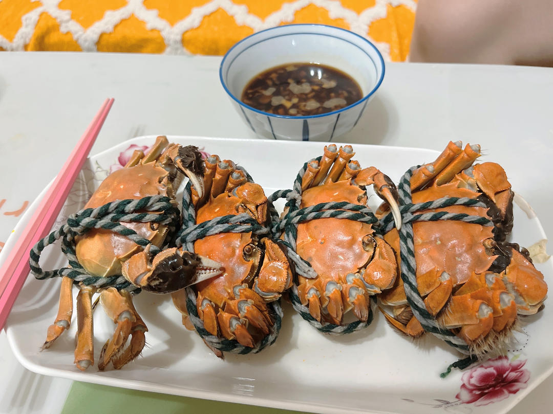 驱寒水煮大闸蟹&蘸料的做法 步骤3