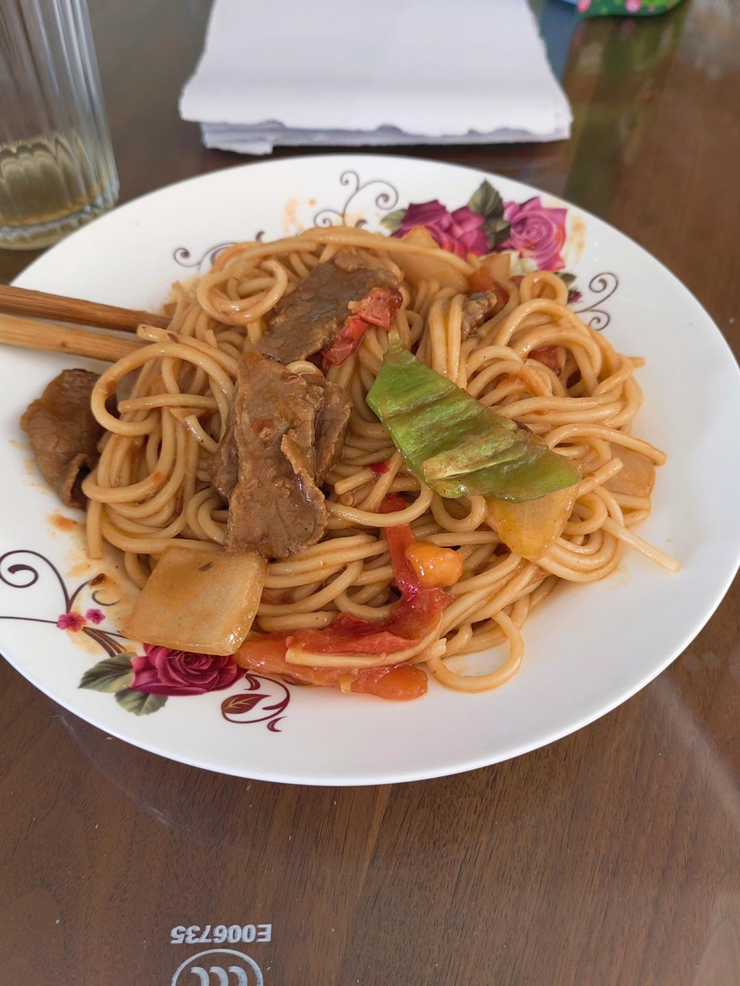【小高姐】炒拉条子 记忆中西红柿汁裹着的那碗粗面条