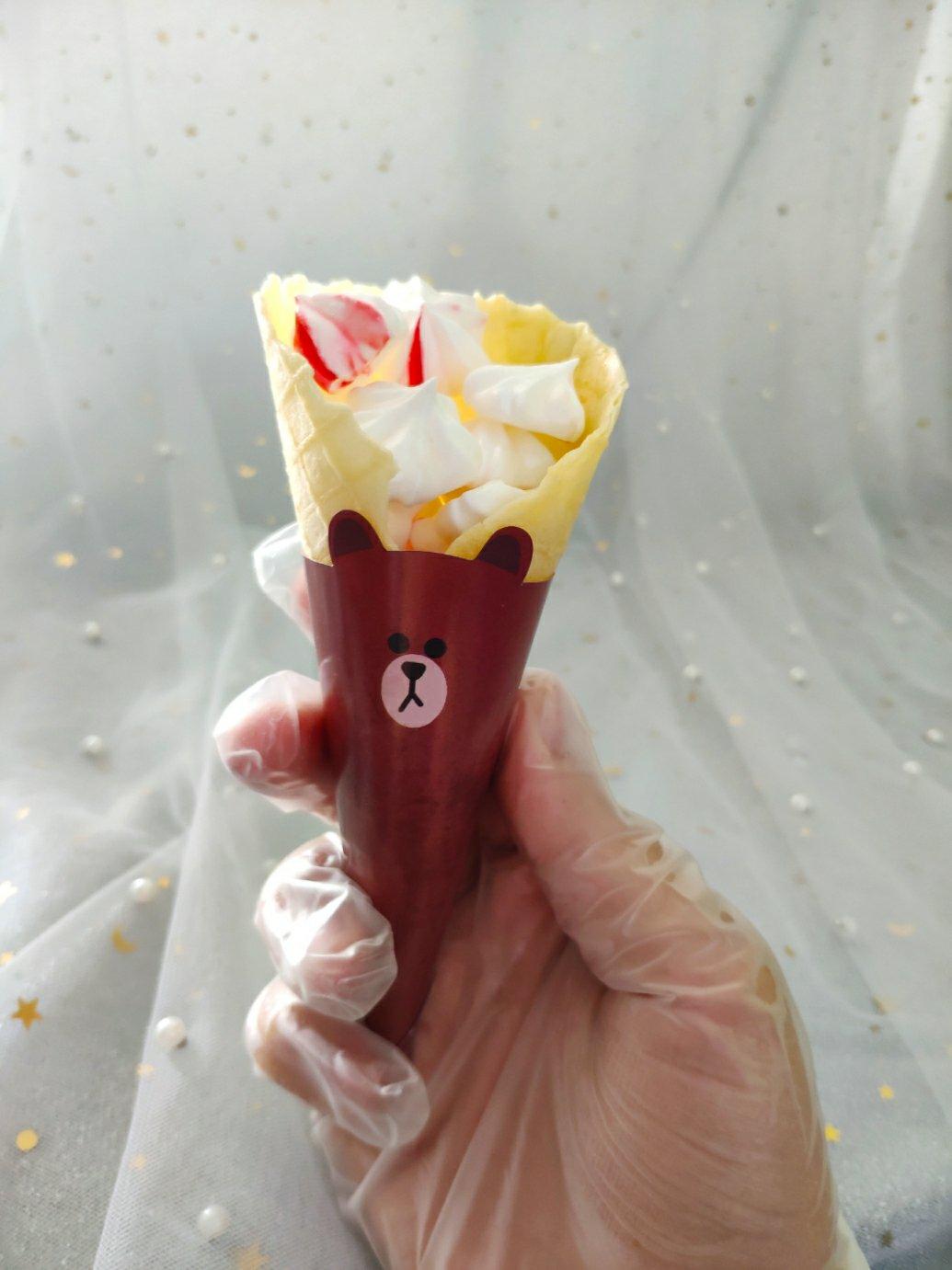 香酥不甜腻的彩色奶油蛋卷