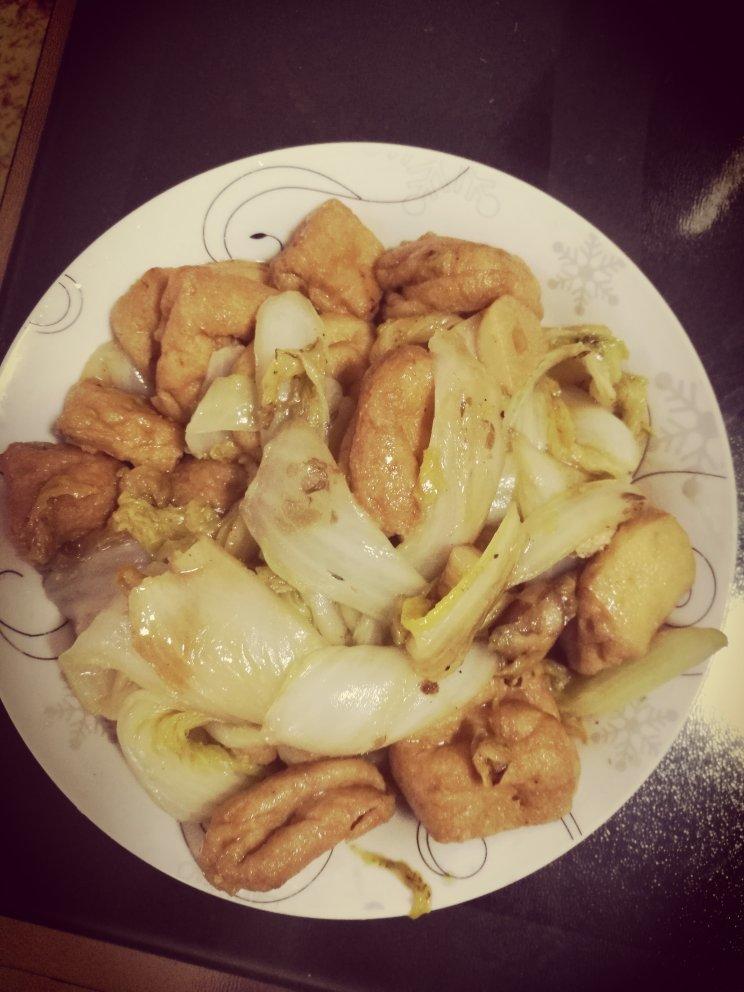 娃娃菜酱烧油豆腐