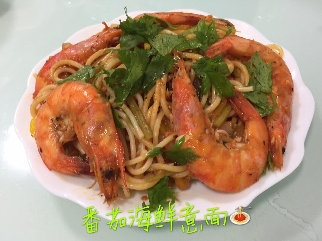 汤汁浓郁又鲜美的海鲜茄汁意面
