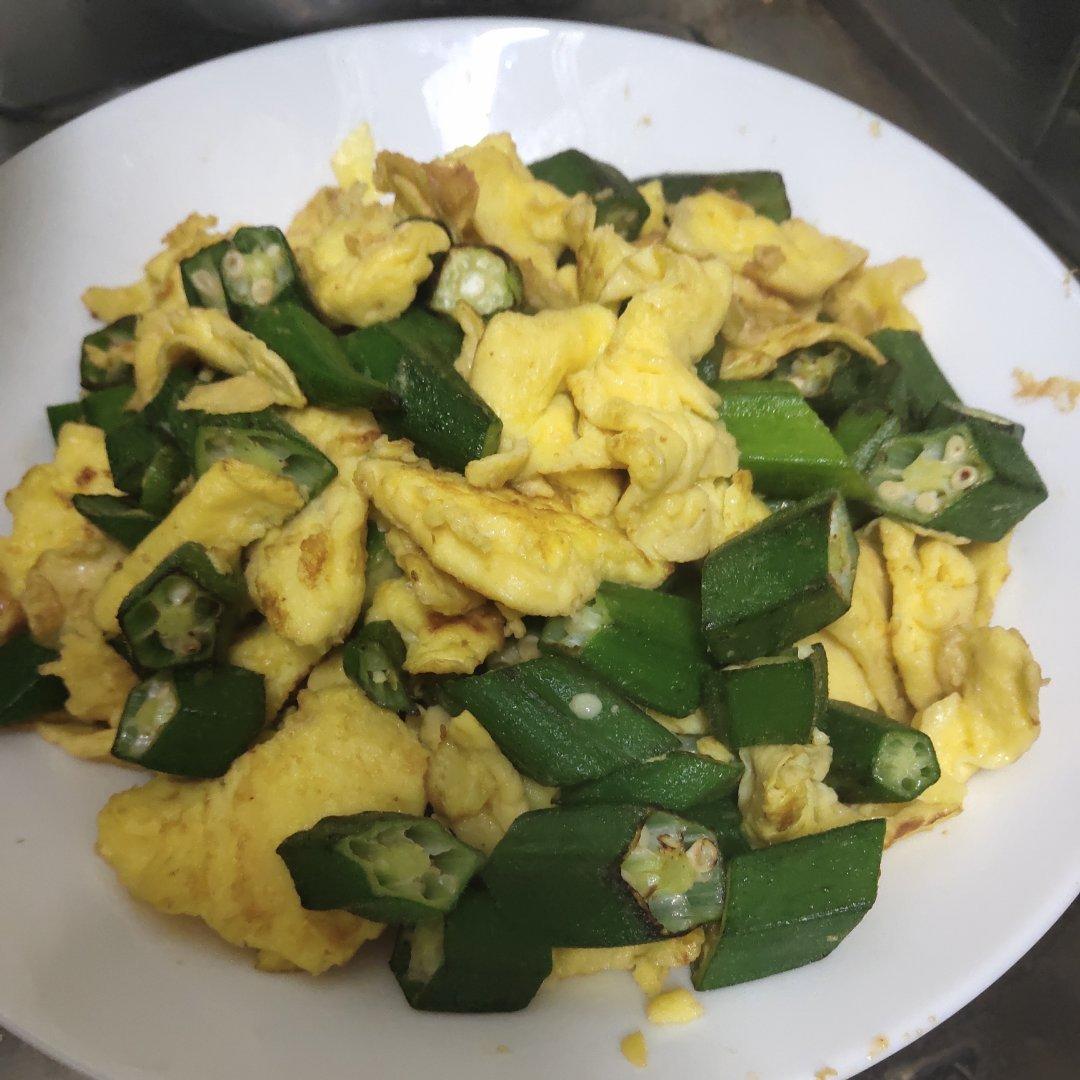 减脂餐—秋葵炒鸡蛋