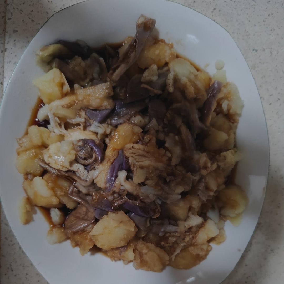 凉拌蒸茄子土豆-不放一滴油