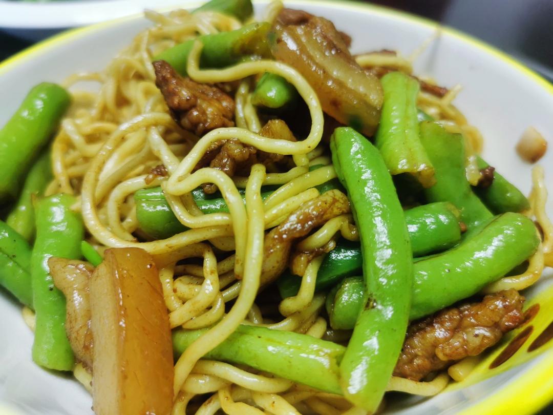 地道老北京扁豆焖面 豆角焖面 太好吃小心吃撑哦