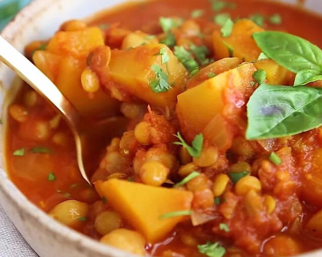 纯素🇲🇦摩洛哥风味南瓜小扁豆汤🍲的做法